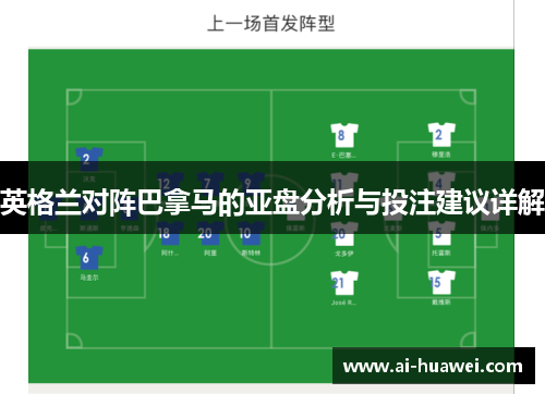 英格兰对阵巴拿马的亚盘分析与投注建议详解